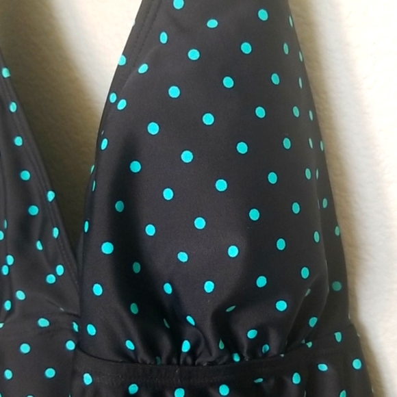 Speedo polka dot halter swim top size 14 - Picture 2 of 5